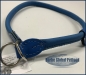Preview: Zughalsband Leder 12mm/53-75cm blau